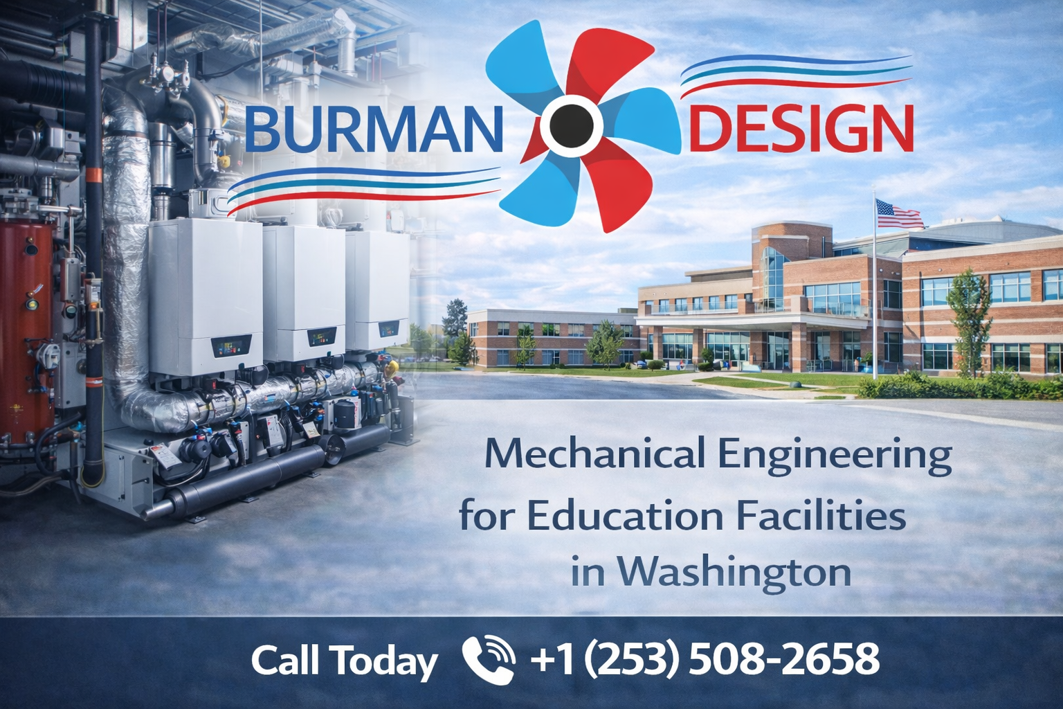 Mechanical Engineering for Education Facilities in Washington, Sustainable and Energy-Efficient Building Systems in Washington, Burman Design